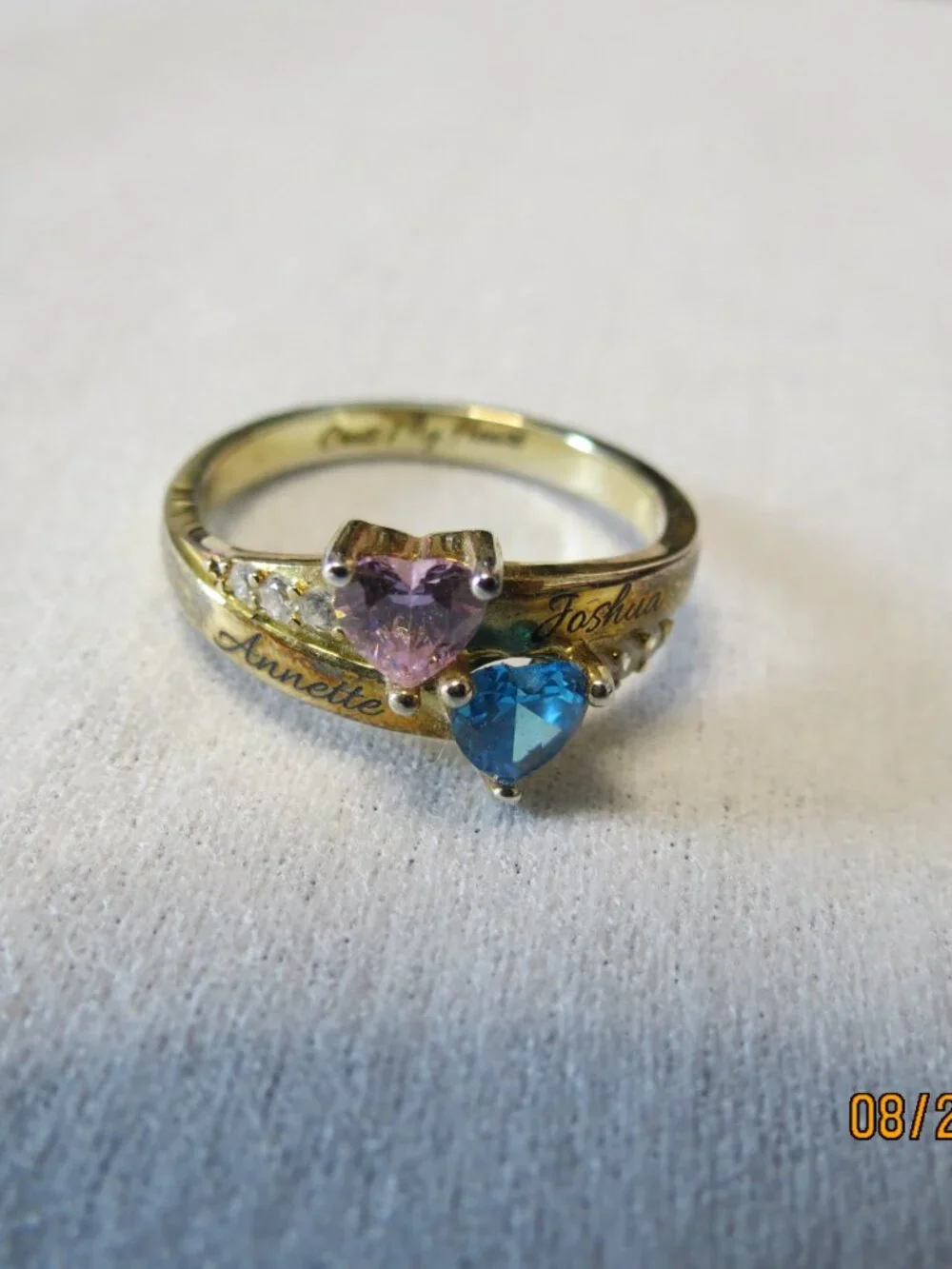 Like New-Size 9 Cross My Heart- Inscribed Ring
